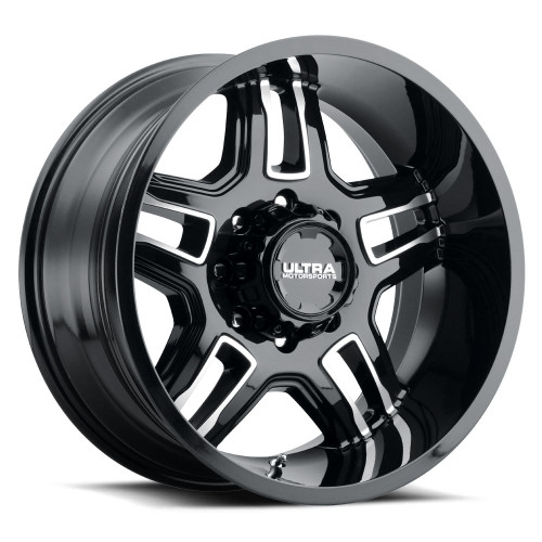 Set 4 18" Ultra 153BK Armageddon 18x9 8x6.5 Gloss Black Wheels 1mm Truck Rims