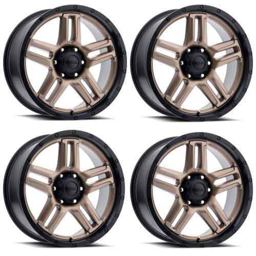 Set 4 20" Ultra 258BZ Prowler Truck Dark Satin Bronze 20x9 Wheels 6x135 18mm Rims