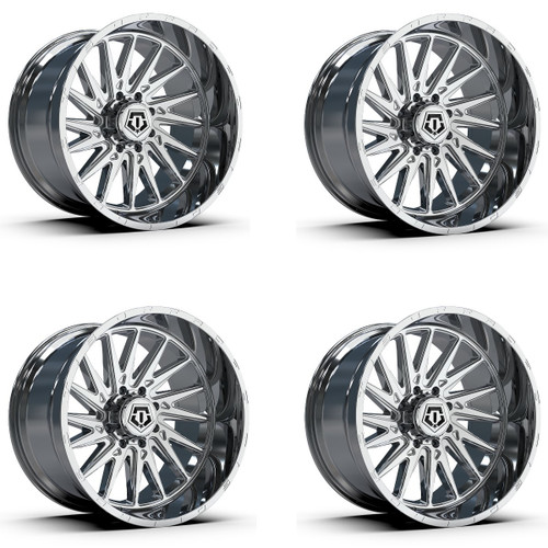 Set 4 24" TIS 547C Chrome 24x14 Wheels 6x5.5 -76mm Lifted For Chevy GMC Ram Rims