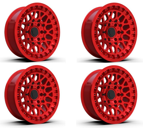 Set 4 17" TIS 555MRT 17x9 6x5.5 -12mm Wheels Gloss Red Tinted Clear Coat Rims