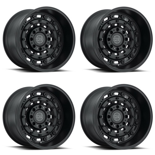 Set 4 Black Rhino Arsenal 20x12 5x5 5x5.5 Textured Matte Black Wheels 20" -44mm