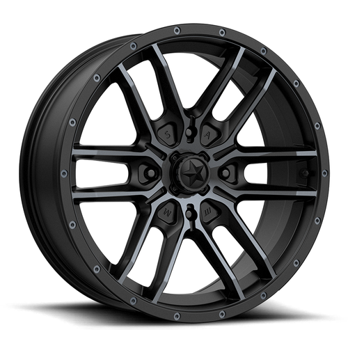 MSA Offroad Wheels M43 Fang 20x7 4x156 Satin Black Titanium Tint Wheel 20" 10mm