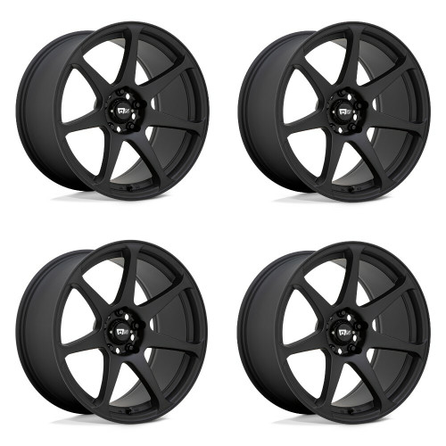 Set 4 Motegi MR154 Battle 17x8 5x4.5 Matte Black Wheels 17" 30mm Rims