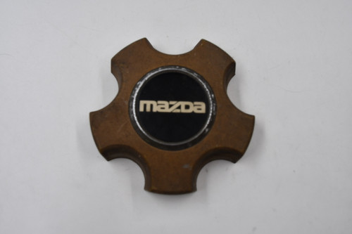 Mazda Silver w/Black & Chrome Inset Wheel Center Cap Hub Cap GJ54 37 191 4.25" 88-'89 Mazda 626 OEM