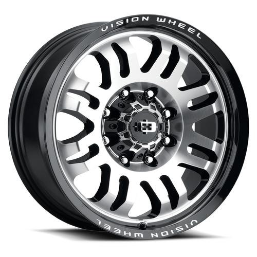 18" Vision 409 Inferno Gloss Black Machined 6x4.5 Wheel 0mm Rim For Dodge Suzuki