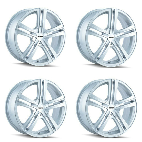 Set 4 16" Touren Tr62 16x7 Hypersilver Machined 4x100 4x4.5 Wheels 40mm Rims