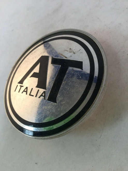 AT Italia Chrome Black Aftermarket Wheel Center Hub Cap 6 Prong Custom 3" AT3