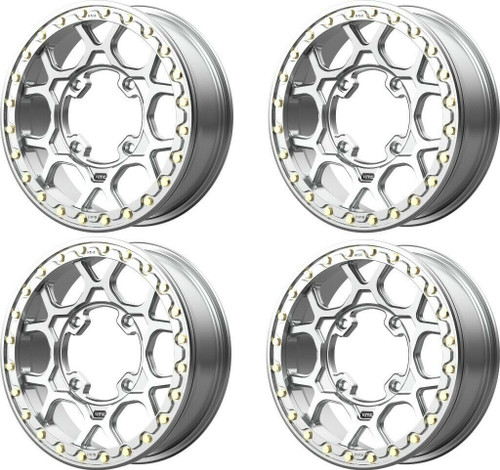 Set 4 KMC Powersports Ks433 Mesa Beadlock Forgedx6 4x156 Machine Wheels" 38