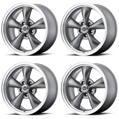Set 4 18" American Racing AR105 Torq Thrust M 18x9 5x4.5 34mm Anthracite Wheels