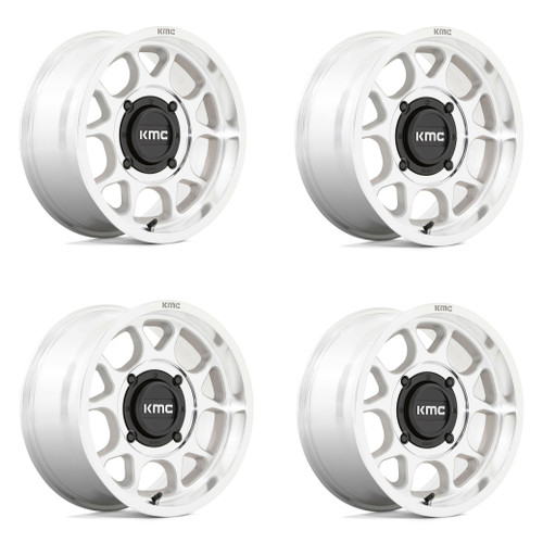 Set 4 KMC Powersports KS137 Toro S Utv 15x10 4x137 Machined Wheels 15" 0mm Rims