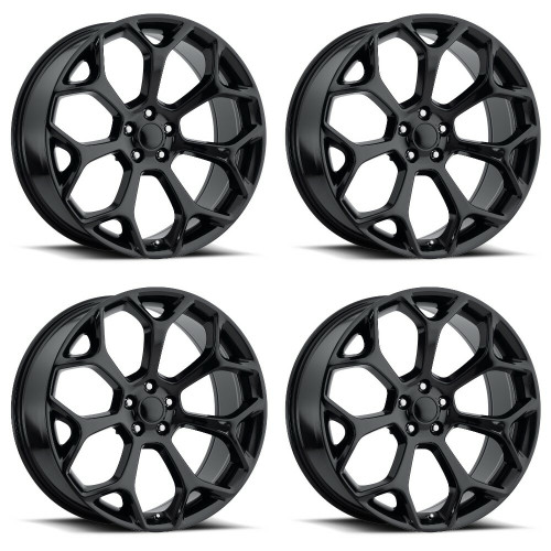 Set 4 20" Voxx Replica C 300 Gloss Black Wheels 20x8 5x115 18mm Rims