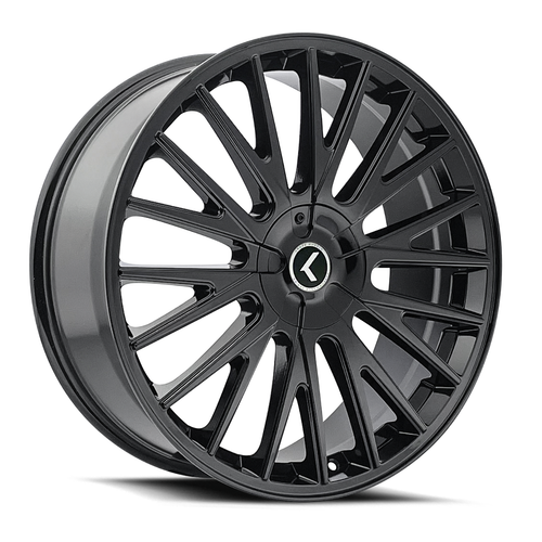 22" Kraze Double Down 22x8.5 Gloss Black 5x4.25 5x4.5 Wheel 38mm Performance Rim