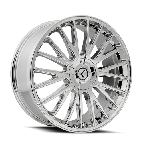 20" Kraze Double Down 20x8.5 Chrome 5x112 5x120 Wheel 38mm Performance Rim