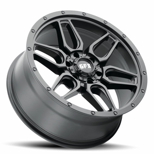 17" Voxx G-FX TR-18 Matte Black Wheel 17x8.5 6x5.5 -6mm Rim