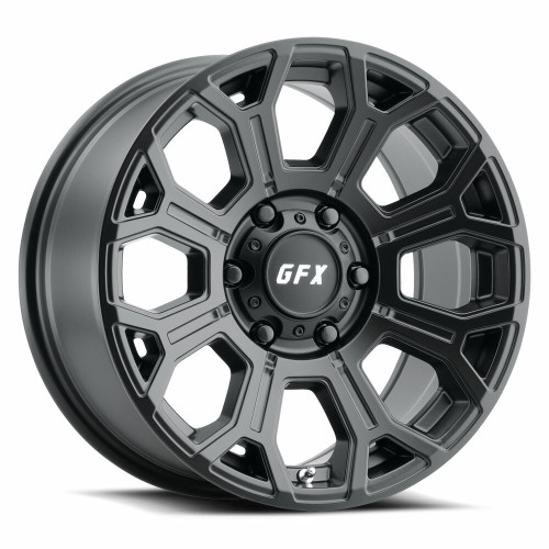 17" Voxx G-FX TR-19 Matte Black Wheel 17x8.5 6x5.5 0mm Rim For Chevy GMC