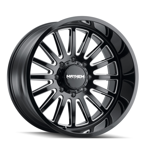 22" Mayhem Utopia 22x12 Black Milled 8x180 Wheel -44mm Lifted For Chevy GMC Rim