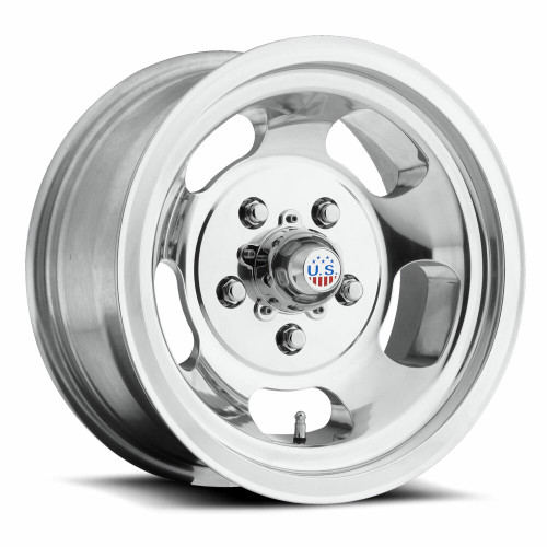 Set 4 US Mag U101 Indy 15x10 5x4.75 High Luster Polished Wheels 15" -50mm
