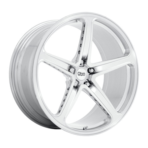 Set 4 OHM Amp 21x10 5x120 Silver Machined Wheels 21" 30mm Rims