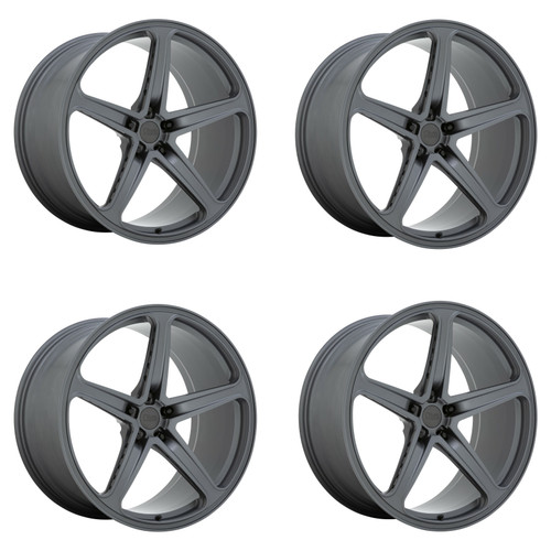 Set 4 OHM Amp 21x10.5 5x120 Matte Gunmetal Wheels 21" 30mm Rims