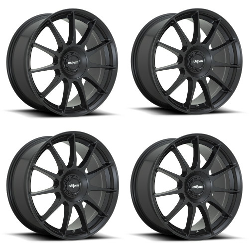 Set 4 Rotiform R168 Dtm 18x8.5 5x4.25 5x4.5 Satin Black Wheels 18" 35mm Rims