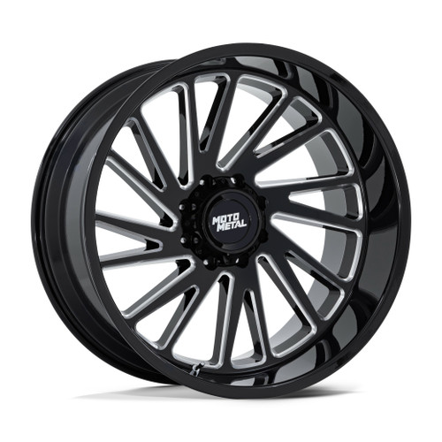 Moto Metal MO811 Combat 20x10 8x180 Gloss Black Milled Wheel 20" -18mm Truck Rim