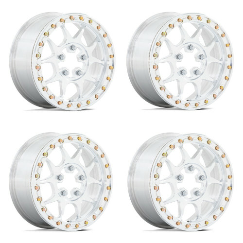 Set 4 15x6 5x4.5 Mach Forged Wheels KMC Powersports KS437 Toro Forged Beadlock
