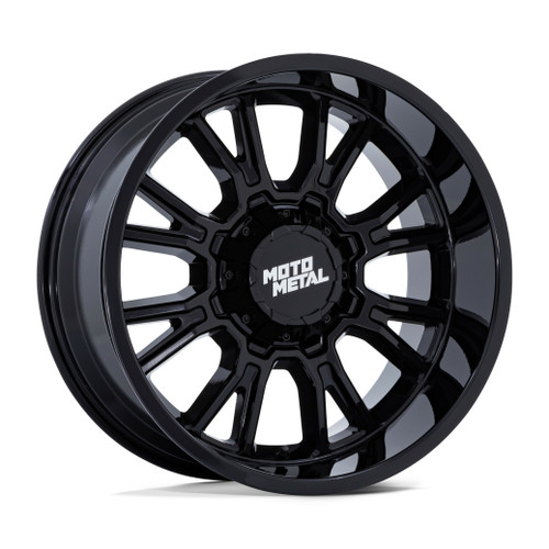 20x9 6x135 6x5.5 Gloss Black Moto Metal MO810 Legacy Rim 20mm For Ford Chevy GMC