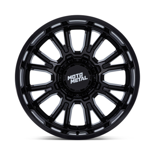 20x9 6x135 6x5.5 Gloss Black Moto Metal MO810 Legacy Rim 20mm For Ford Chevy GMC