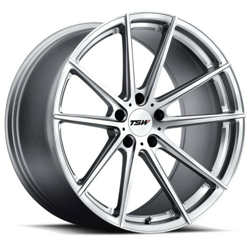 TSW Bathurst 20x8.5 5x112 Silver W/ Mirror Cut Face Wheel 20" 20mm Rim