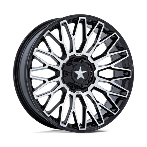 MSA Offroad Wheels M50 Clubber 15x7 4x137 4x156 Black Machined Wheel 15" 10mm