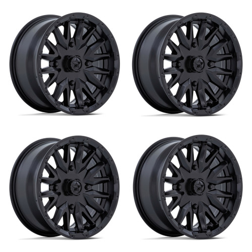 Set 4 MSA Offroad M49 Creed 14x7 4x110 Matte Black Wheels 14" 10mm Rims