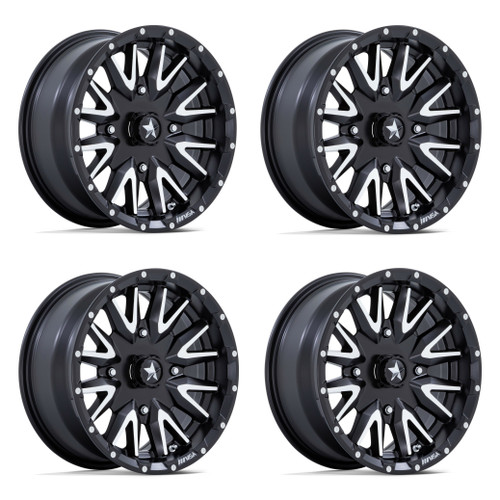 Set 4 MSA Offroad M49 Creed 16x7 4x137 Black Machined Wheels 16" 10mm Rims Set 4 MSA Offroad M49 Creed 16x7 4x137 Black Machined Wheels 16" 10mm Rims