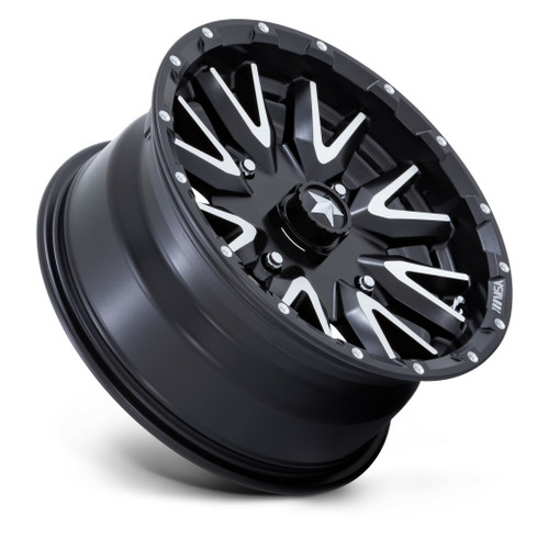 16x7 4x156 Matte Black Machined Wheel MSA Offroad Wheels M49 Creed Rim 10mm