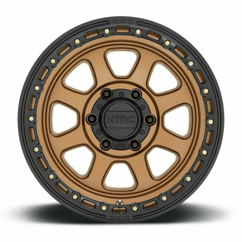 KMC KM548 Chase 18x9 8x6.5 Matte Bronze With Black Lip Wheel 18" 18mm Rim