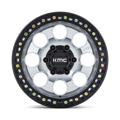 KMC KM550 Riot Sbl 18x9 5x5.0 Machined With Satin Black Lip Wheel 18" 18mm Rim