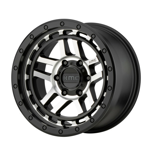 Set 4 KMC KM450 Mesa Forged Slotted Beadlock 17x9 8x6.5 Raw Machine Wheels 17"