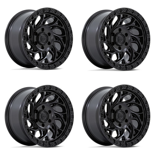 Set 4 Fuel D852 Runner OR 20x9 6x5.5 Blackout Wheels 20" 20mm Rims