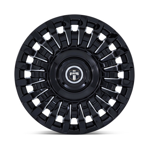 24" DUB DC7272 Honcho 24x10 6x135 6x5.5 30mm Gloss Black Milled Wheel Truck Rim