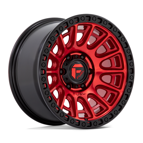 17" Fuel 1PC D834 Cycle 17x8.5 6x5.5 25mm Wheel Candy Red With Black Ring Rim