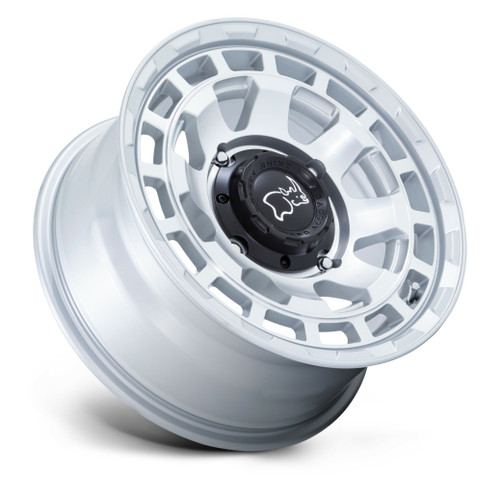 Black Rhino Powersports Chamber Utv 15x7 4x110 Silver Machined Wheel 15" 10