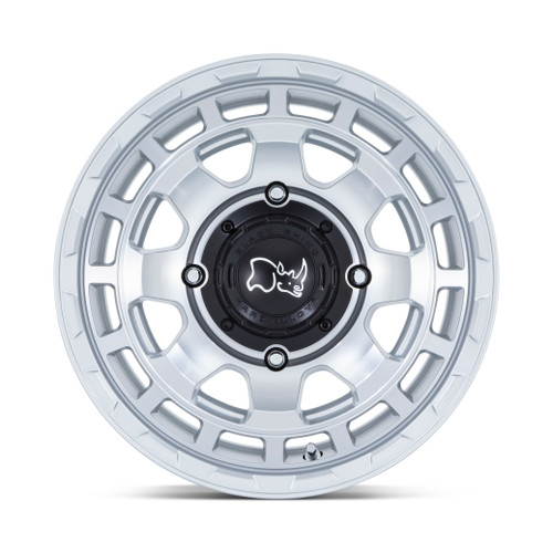 Black Rhino Powersports Chamber Utv 14x7 4x110 Silver Machined Wheel 14" 10