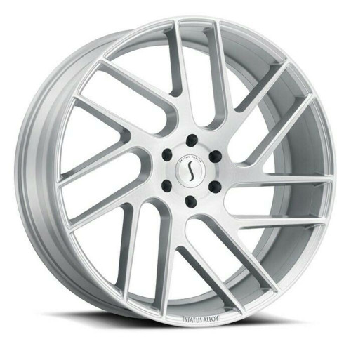 Status Juggernaut 20x9 5x5.5 Silver W/ Brushed Machined Face Wheel 20" 20mm Rim