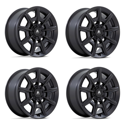 Set 4 Asanti Black ABL-41 Esquire 22x9 5x4.25 5x4.5 Satin Black Wheels 22" 38mm
