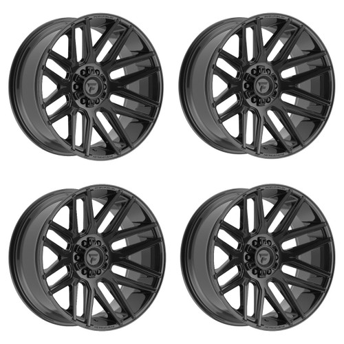 Set 4 20" Fittipaldi Wheels FA14B 20x9 6x135 6x5.5 00mm Gloss Black Truck Rims