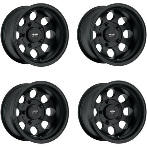 Set 4 Pro Comp PA69 Vintage 15x8 6x5.5 Flat Black Wheels 15" -19mm Rims
