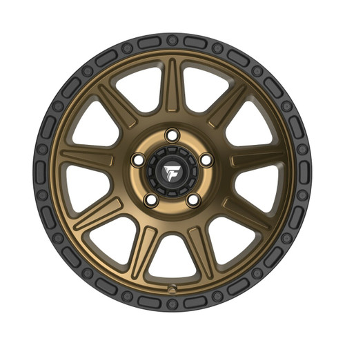 20" Fittipaldi Wheel FT104ZB 20x9 Satin Bronze Satin Black Lip 8x170 18mm Rim