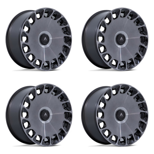 Set 4 Asanti Black ABL45 Aristocrat 20x9 5x112 5x4.5 Machined Wheels 20" 35mm