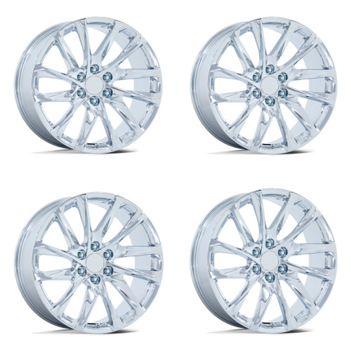 Set 4 Performance Replicas PR213 22x9 6x5.5 Chrome Wheels 22" 28mm Rims