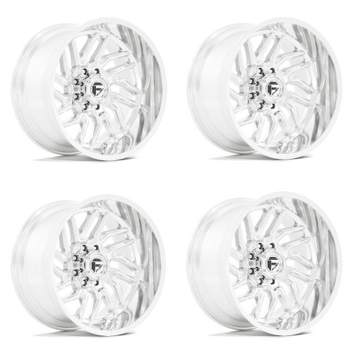 Set 4 24" Fuel D809 Hurricane 24x12 6x135 -44mm Polished Milled Wheels Rims