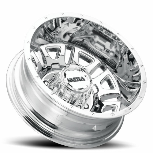 17" Ultra 003RC Hunter Dually 17x6.5 8x6.5 Chrome Plated Wheel -140mm Rear Rim